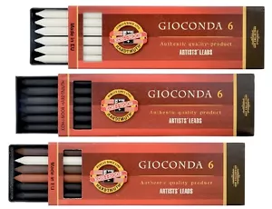 Clutch Pencil Graphite Lead 5.6mm Refill Charcoal Chalk KOH-I-NOOR Gioconda - Picture 1 of 22