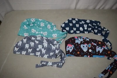 4 Pack Dental Dentist Teeth Tooth Scrub Caps - Image 1 of 4