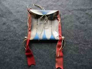 NATIVE AMERICAN PARFLECHE BAG, INDIAN RAWHIDE PAINTED DOCUMENT POUCH, SD-03703 - Picture 1 of 8