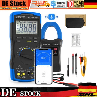 Digital Multimeter Voltmeter TRMS 6000 Zählen AC/DC NCV 1000V 20A Bluetooth Test - Bild 1 von 4