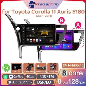Car Stereo for TOYOTA Corolla Auris E180 2017 2018 2019 8 Core Carplay DSP RDS - Picture 1 of 39