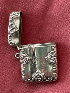 Antique sterling silver Ornate Chatelaine Matches Case 1897 - Picture 1 of 8