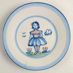Plato de almuerzo azul escena country M A Hadley 5757477 - Imagen 1 de 1