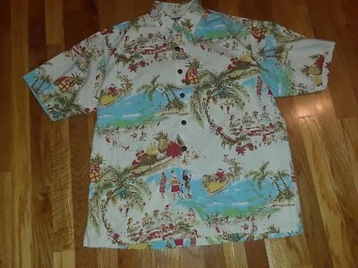 Мужская рождественская гавайская рубашка с коротким рукавом Kahala размер L сделано на Гавайях - Изображение 1 из 4