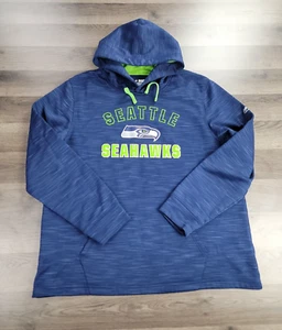 Seattle Seahawks Hoodie Size XL Majestic NFL Hooded Sweatshirt Drawstrings Mens - Picture 1 of 12