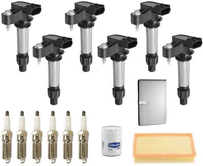 6 Direct Igntion Coils Spark Plugs & Filters For Chevrolet Impala 3.6L 2012-2013 - Image 1 of 4