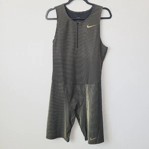 Nike Pro Elite Speedsuit Track & Field CW2567-077 Size L Black Gold - Picture 1 of 5