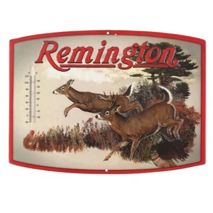 Open Road Vintage Embossed Metal 14" Sign Temp Gauge Remington Whitetail Deer - Picture 1 of 4