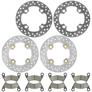 2 Front Rear Brake Disc Rotor W/ Pad for Polaris RZR 4 XP 900/ XP 4 900 2012-13 - Picture 1 of 7