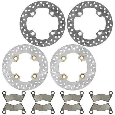 2 Front Rear Brake Disc Rotor W/ Pad for Polaris RZR 4 XP 900/ XP 4 900 2012-13 — 第 1/4 张图片