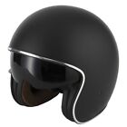 Vcan V537 Classic Open Face Motorcycle Motorbike Helmet Black