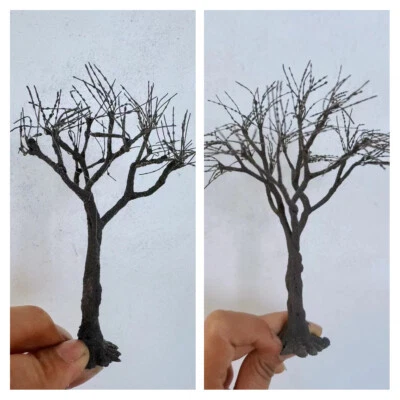 2PC 10-15cm Miniatures Handmade DIY Trunk HO/OO Scale Trees Railway Scene Model - Image 1 of 4