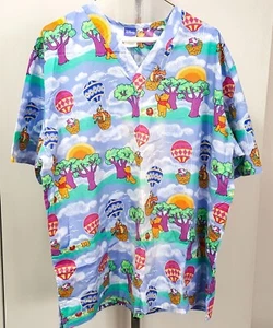 Disney Winnie Pooh Tigger Piglet XL 52" Uniform Scrub Top Shirt Pediatric Kids - Picture 1 of 6