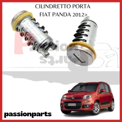 SERRATURA PORTA FIAT PANDA 312 DAL 2012 PER CHIAVE PIATTA NOTTOLINO CILINDRETTO - Immagine 1 di 4