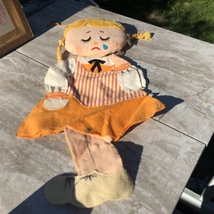 Vintage HOLIDAY FAIR CLOTH MOODY DOLL GIRL Happy and Sad Japan - Picture 1 of 8