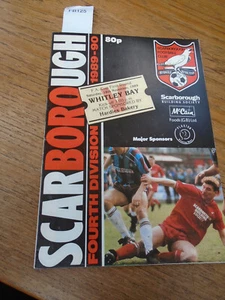 1989 Scarborough V Whitley Bay - FA Cup First Round WITH TICKET- Black with red - Picture 1 of 1