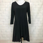 Sympli Black Stretch Knit Swing Tunic Dress Size 10