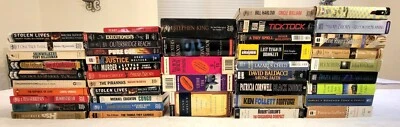Mixed Lot of 45 Audiobooks on Cassette Contemporary Mystery Action Romance Etc. - Image 1 of 4
