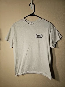Been To The Islands? Cambridge Size Medium Cotton T-Shirt Very Light Gray - Picture 1 of 7