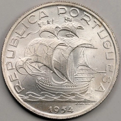 Portugal 10 Escudos 1954 Foto 1 de 2