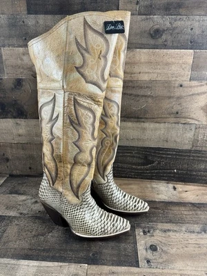 Dan Post Ladies Aretha Honey Knee High Western Boots DP4399 - Image 1 of 4