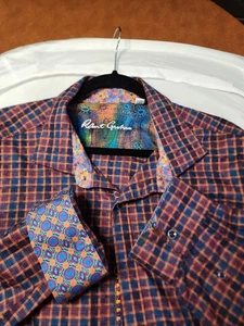 Robert Graham Hemd Flip Cuff Funky Check Bunt Herren Classic Fit 3XL - Bild 1 von 6