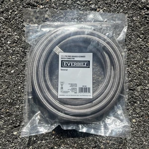 Conector de agua para máquina de hielo trenzado polímero Everbilt 69013HD 12 pies NUEVO - Imagen 1 de 2