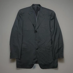 Blazer Canali Para Hombres 54L Lana Negro Traje Chaqueta Abrigo Deportivo Hecho en Italia 21x34.5 pulgadas - Imagen 1 de 24