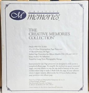 Creative Memories Photo Safe 12x12" PROTECTORES DE PÁGINA 1pk 15ea NUEVO álbum de recortes - Imagen 1 de 2