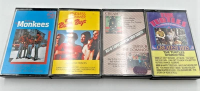 Monkees Beach Boys Cream Turtles CASSETTE TAPE 4 Vntg 60s Classic Rock LOT - Image 1 of 4