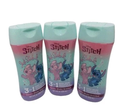 Disney STITCH JUST SHAKE IT BATIDO DE VAINILLA Perfumado 3 en 1 Jabón Corporal Champú y Condi Foto 1 de 3