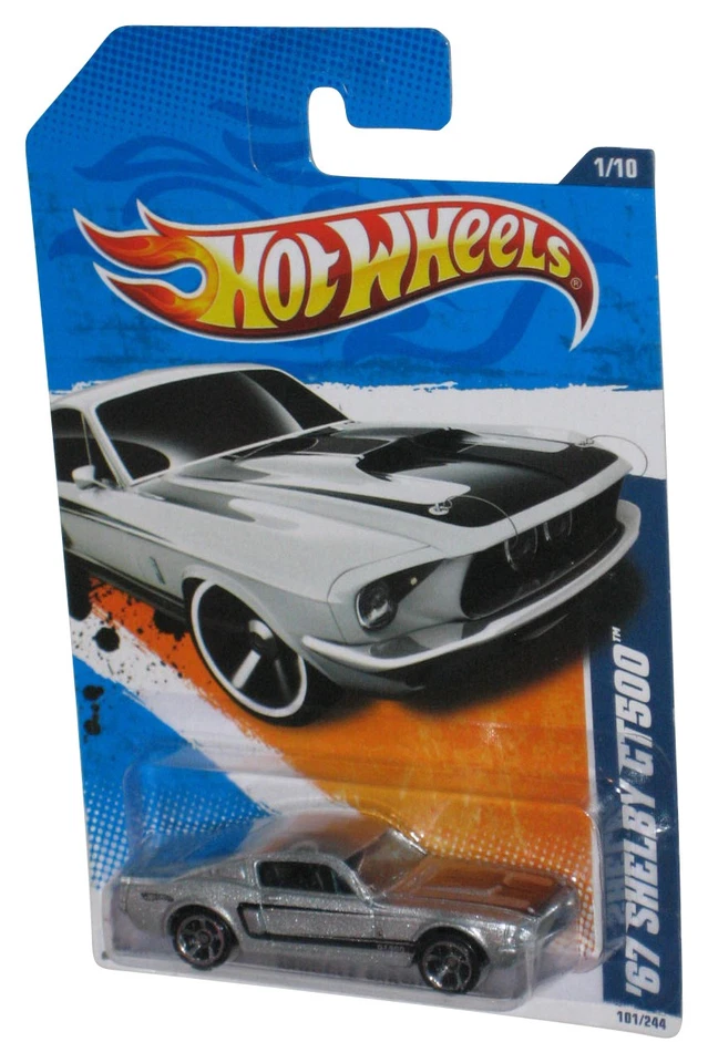 Hot Wheels Muscle Mania 1/10 Silver '67 Shelby GT500 Toy Car 101/244 - Image 1 of 1