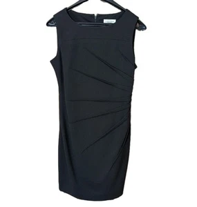 CALVIN KLEIN Women’s Sz 6  Sunburst Sheath Dress Black Classy/formal / - Picture 1 of 3