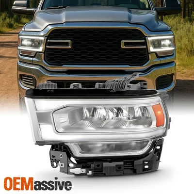 For 2019-2024 Dodge Ram 2500/3500 Halogen Signal Chrome LED Headligt Left - Image 1 of 4