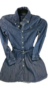 Little Girls Ralph Lauren Blue Jean Dress Size 10. It Also Has... - Picture 1 of 9