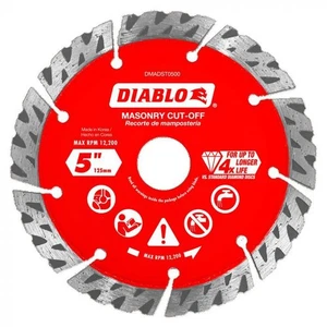 Diablo DMADST0500 5 in. Diamond Segmented Turbo Cut-Off Discs for Masonry - Picture 1 of 1