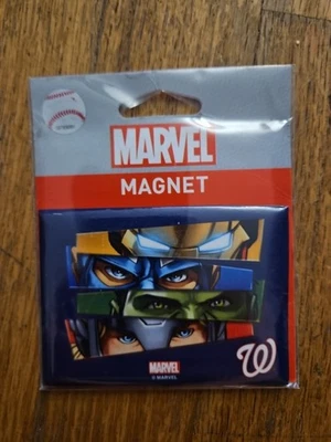 Wincraft Marvel Avengers/ WASHINGTON NATIONALS MLB Fridge Magnet 2.5" x 3.5" - Imagem 1 de 2