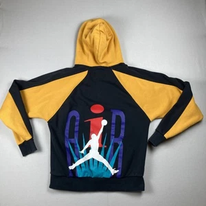 Nike Air Jordan Hoodie Mens Medium Jumpman Sweater Vintage Design Color Block - Picture 1 of 10