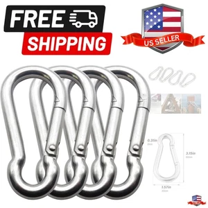 3,15 Zoll 4er Pack Federkarabiner, Kabel Maschine Zubehör für Home Gym Pul... - Bild 1 von 7