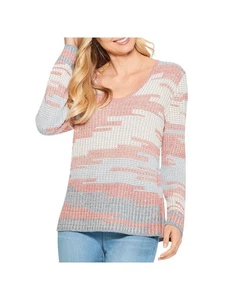 NIC+ZOE Womens Pink Long Sleeve Scoop Neck Sweater XS - Picture 1 of 3