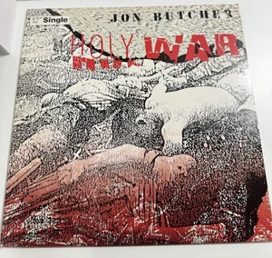 Jon Butcher Autographed Vinyl Cover Album Holy War Record V114 - Picture 1 of 4