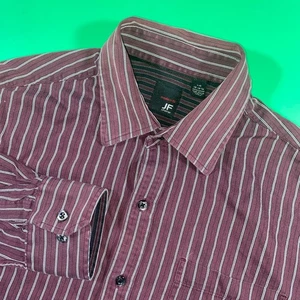 JF J.Ferrar Modern Fit gestreiftes Langarm Button Down Hemd Herren - Bild 1 von 8