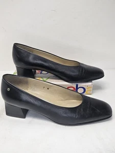 Etienne Aigner Schuhe schwarz Pumps Sarah quadratischer Absatz Leder Damengröße 7 M - Bild 1 von 7