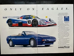 1990 Aston Martin Volante Zagato & Group C Racer 11x16 2 pg Print-Ad - Picture 1 of 1