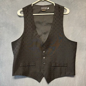 Vintage Cotler Weste Made in USA geprägt geometrisch schick Anzug Büro Hochzeit Club - Bild 1 von 11