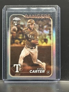 Evan Carter 2024 Topps cromo refractor sepia RC No. 136 Rookie - Imagen 1 de 2