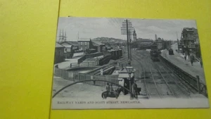 Vintage Circa 1906 NEWCASTLE NSW Railway Yards - REAL POST CARD (T) 1900's Train - Picture 1 of 2