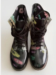 Raro Stivale Vans Surf Floral Diviana Taglia 8 Combat Trasparente Vinile Whimsigoth Goth - Foto 1 di 7