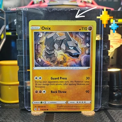 Onix Miscut Error Fusion Strike Pokémon TCG 138/264 Sword & Shield SWSH08 Common - Image 1 of 4