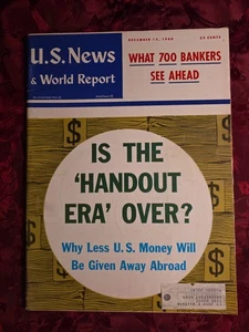U S NEWS World Report Magazine December 12 1960 International Aid Money - Picture 1 of 1